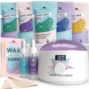 Tress Wellness Waxing Kit for Brazilian Wax - Easy to Use - For Sensitive Skin -